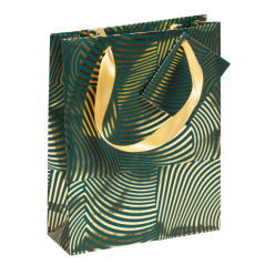 Premium medium bag Geo gold/green 17x6x22 cm/ Pc.