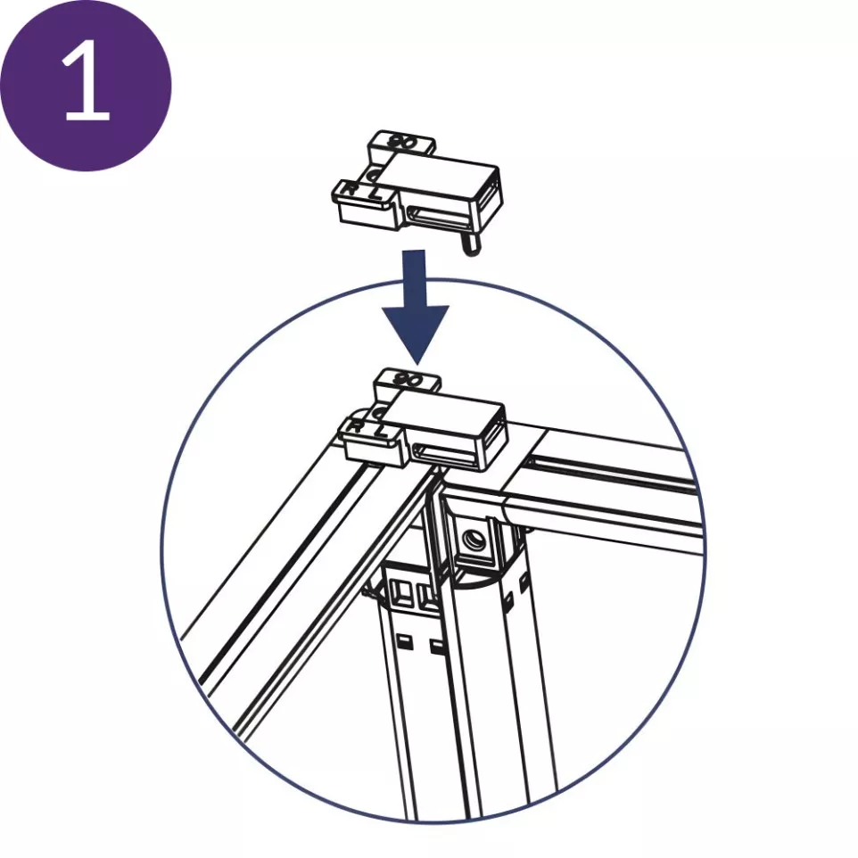 90° left connector for modular stand
