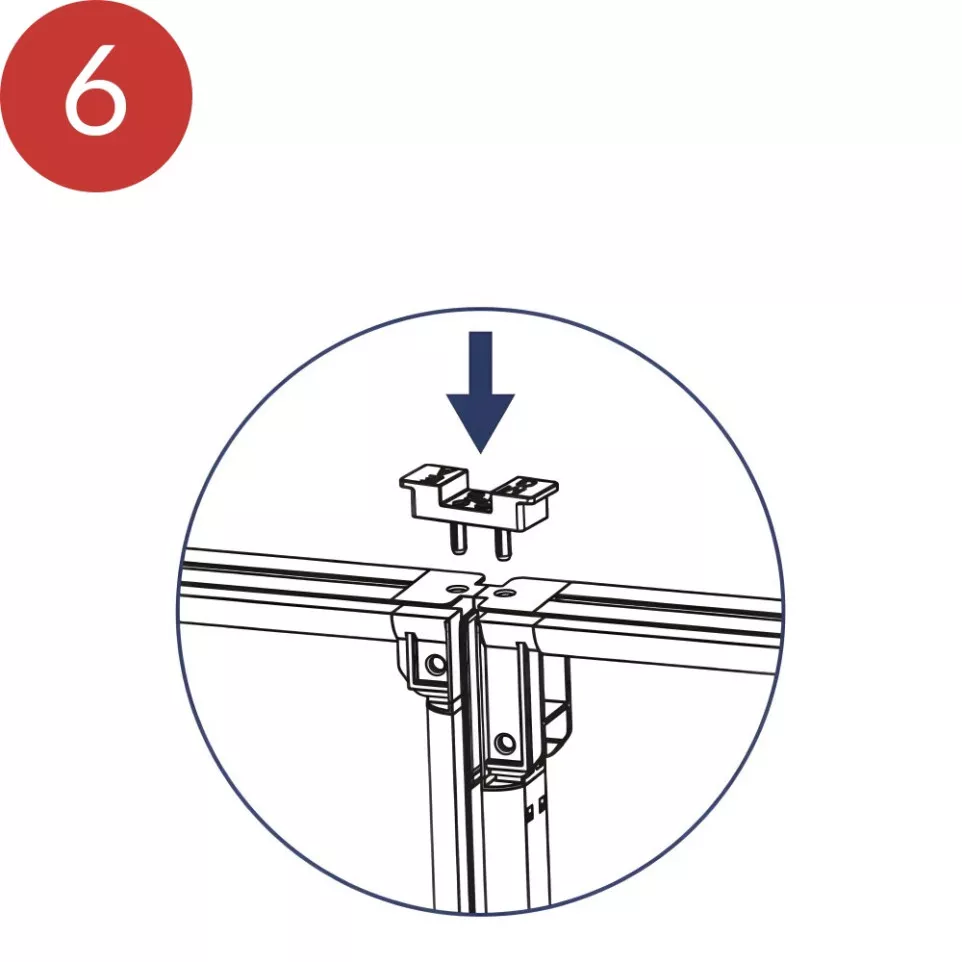 180° boven- en onderconnector voor...