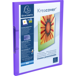 Ringmap PP Kreacover-  A4 2R 15mm paars/ St.