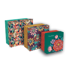 Frida Kahlo Square Boxes Set of 3/ Pc.