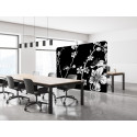 Textile Room Divider EU 200-150 Double Ab. Black I7
