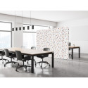 Cloison En Tissu 200-150 Double Points Couleur Terre