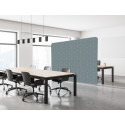 Textile Room Divider EU 200-150 Double Hex. Grey I15