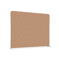 Scheidingswand Textiel 200-150 Dubbelzijdig Hexagon Beige