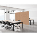 Scheidingswand Textiel 200-150 Dubbelzijdig Hexagon Beige