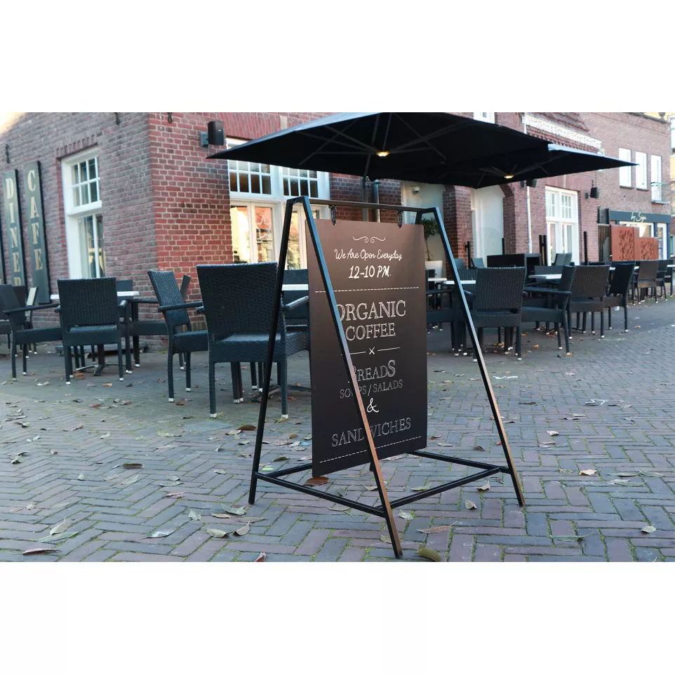 Krijtstoepbord Swing 50 x 70 cm Zwart