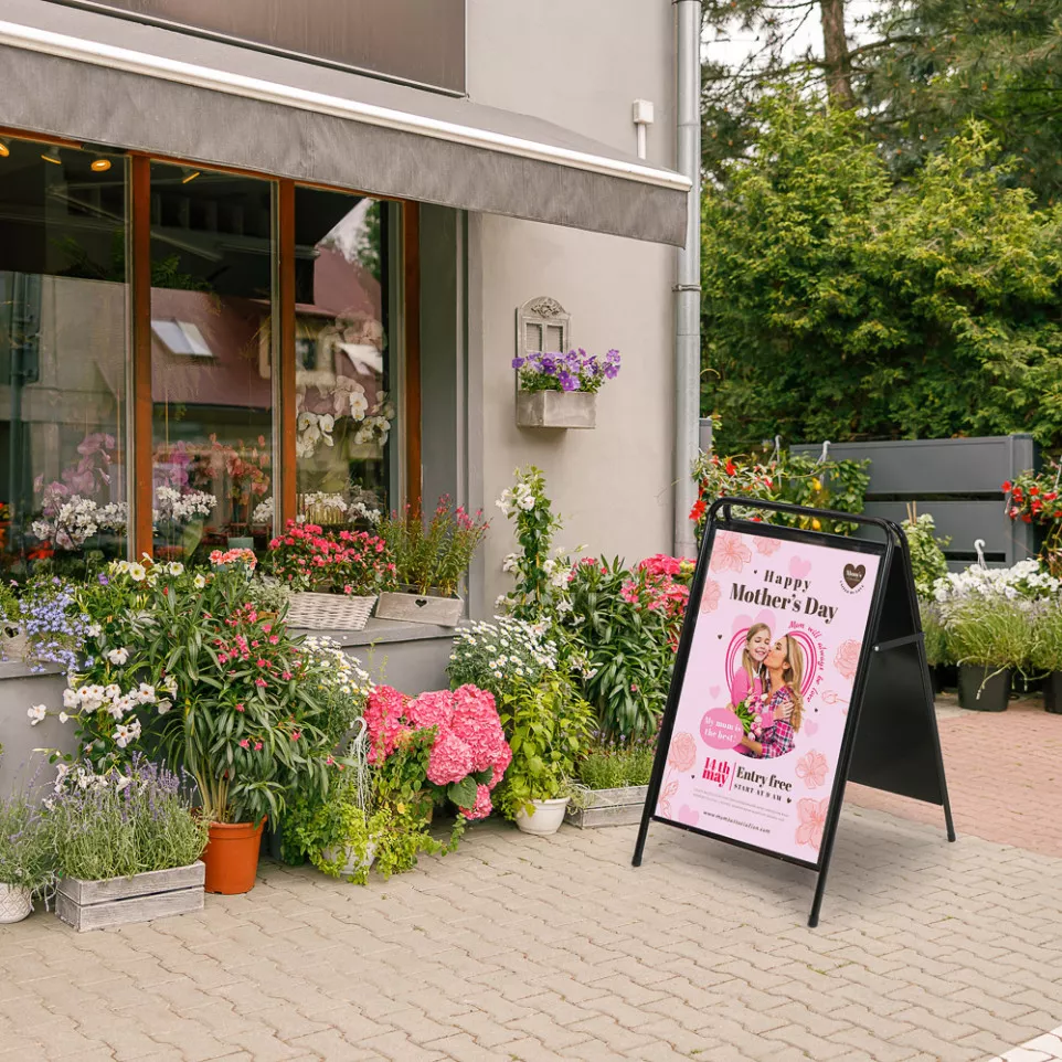 Chevalet Élégant en Acier 70 x 100 cm