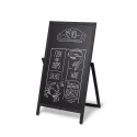 Houten A-Board Flip 55x105 cm Zwart