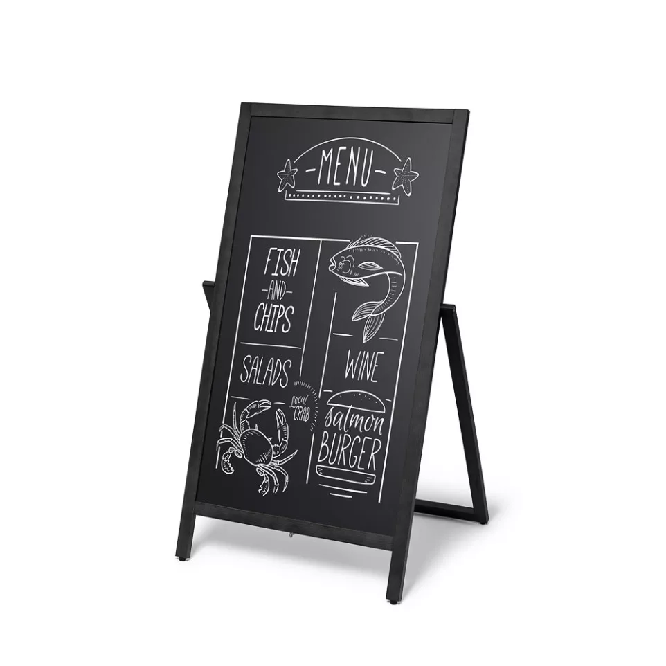 Houten A-Board Flip 55x105 cm Zwart