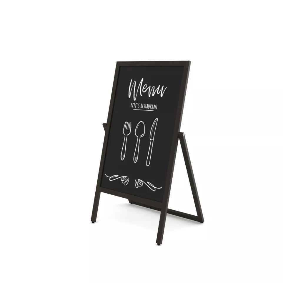 Wooden A-Board Flip 55x105 cm Black