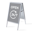 A-Board A1 Complete Set Open 24/7 Grey English