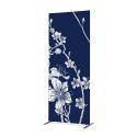 Cloison Déco En Tissu 100-200 Fleurs De Cerisier Japonais Abstraites Bleues ECO
