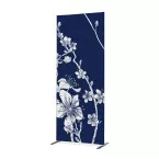 Cloison Déco En Tissu 100-200 Fleurs De Cerisier Japonais Abstraites Bleues ECO