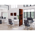 Textile Room Divider Deco 100-200 Double Botanical Red/Rust Leaves