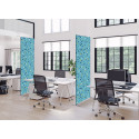 Scheidingswand Textiel Deco 100-200 Dubbelzijdig Stippen Blauw