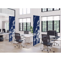 Cloison Déco En Tissu 85-200 Fleurs De Cerisier Japonais Abstraites Bleues