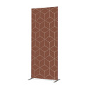 Scheidingswand Textiel Deco 85-200 Dubbelzijdig Hexagon Roest