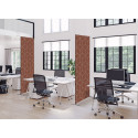 Textile Room Divider Deco 85-200 Double Hexagon Rust