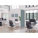 Textile Room Divider Deco 85-200 Double Hexagon Grey