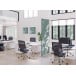 Textile Room Divider Deco 85-200 Double Abstract Japanese Cherry Blossom Green