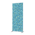 Scheidingswand Textiel Deco 85-200 Dubbelzijdig Stippen Blauw