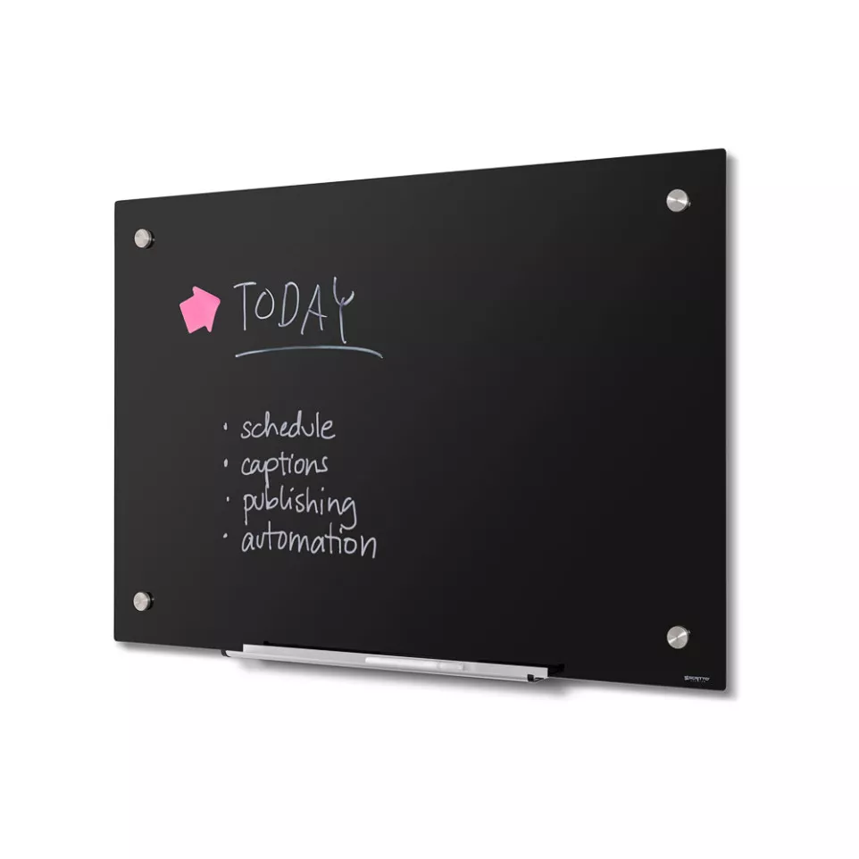 Scritto® Glasbord Zwart 90 x 60 cm