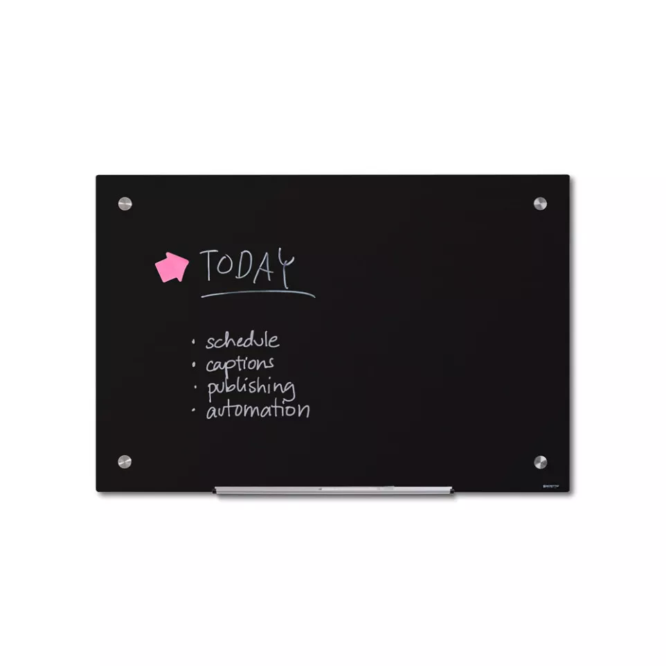 Scritto® Glasbord Zwart 90 x 60 cm