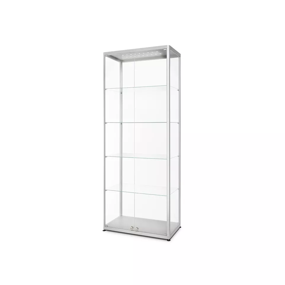 Glass Showcase LED Illuminated Double...