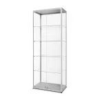 Vitrine En Magasin De Verre Rectangulaire Double Porte 80 x 40 x 200 cm