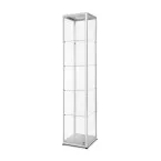 Vitrine En Verre Carrée Illuminée 40 x 40 x 200 cm