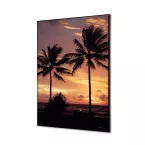 Décoration Murale en Tissu SET A2 Coucher de Soleil Palmiers