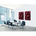 Wanddecoratie Textiel SET A2 Cactus Rood