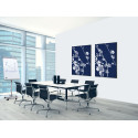 Wanddecoratie Textiel SET A2 Japanse Bloesem Blauw