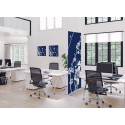 Wanddecoratie Textiel SET A2 Japanse Bloesem Blauw