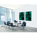 Textile Wall Decoration SET A2 Botanical Leaves Green I4