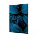 Wanddecoratie Textiel SET A2 Botanische Bladeren Blauw