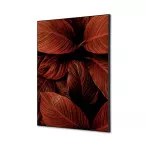 Textile Wall Decoration SET A2 Botanical Leaves Red I19