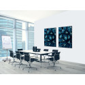 Wanddecoratie Textiel SET A1 Cactus Blauw
