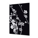 Décoration Murale en Tissu SET A1 Fleurs De Cerisier Japonais Noir