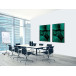 Textile Wall Decoration SET A1 Botanical Leaves Green I4