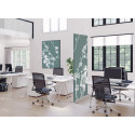 Décoration Murale en Tissu SET A1 Fleurs De Cerisier Japonais Vert