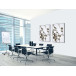 Textile Wall Decoration SET 40 x 40 Japanese Blossom Dark Brown I9