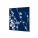 Décoration Murale en Tissu SET 40 x 40 Fleurs De Cerisier Japonais Bleu