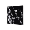 Wanddecoratie Textiel SET 40 x 40 Japanse Bloesem Zwart