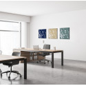 Wanddecoratie Textiel SET 40 x 40 Japanse Bloesem Beige