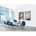 Décoration Murale en Tissu SET 40 x 40 Fleur De Bruyere Rose