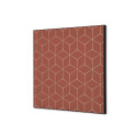Wanddecoratie Textiel SET 40 x 40 Hexagon Donkerbruin