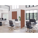 Wanddecoratie Textiel SET 40 x 40 Hexagon Donkerbruin