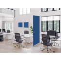 Wanddecoratie Textiel SET 40 x 40 Hexagon Blauw-Bruin
